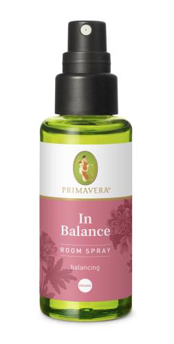 In Balance økologisk Room Spray fra  Primavera fås hos Saltlampen.dk