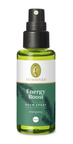 Energy Boost økologisk Room Spray  fra Primavera fås hos Saltlampen.dk