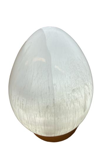 Selenit oval lampe med USB stik og LED pære