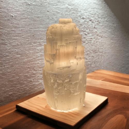 Selenit tårnlampe 15 cm